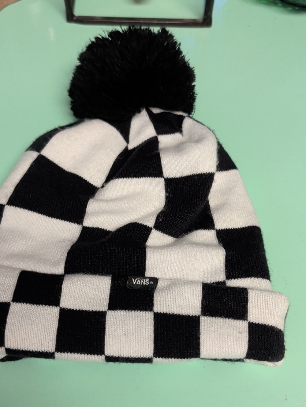 Vans Black & White Checker Pom Beanie